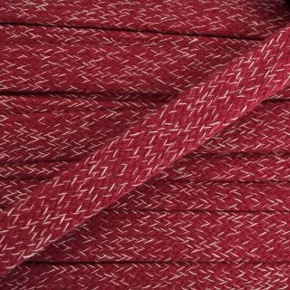 Cotton cord flat 20 mm melange red