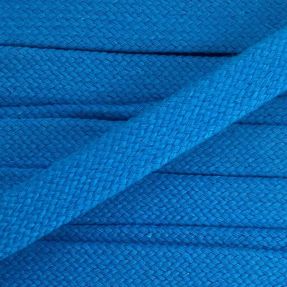 Cotton cord flat 20 mm blue