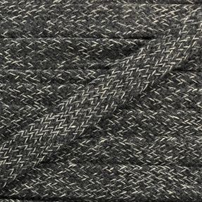 Cotton cord flat 17 mm melange dark grey