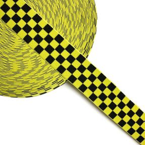 Elastic 4 cm Chequered jacquard yellow