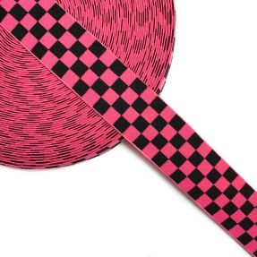 Elastic 4 cm Chequered jacquard fuchsia