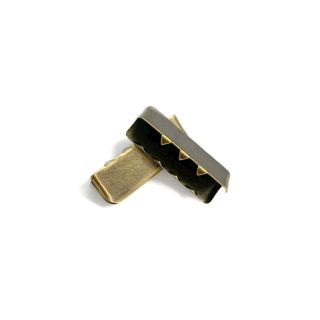 Metal Webbing End Clip 25 mm messing