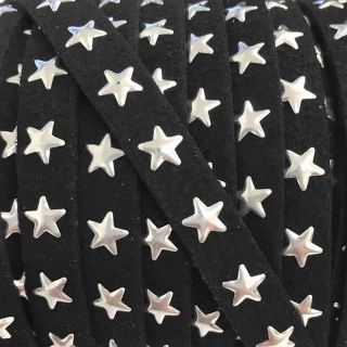 Suede cord Stars black