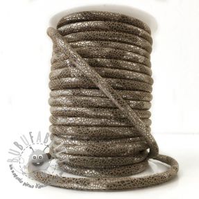 Cordoncino in tessuto scamosciato Glitter taupe