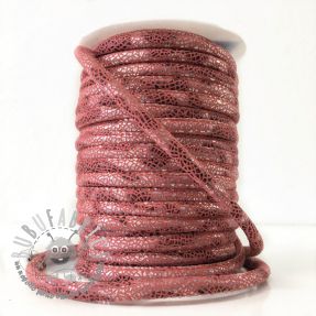 Cordoncino in tessuto scamosciato Glitter old pink