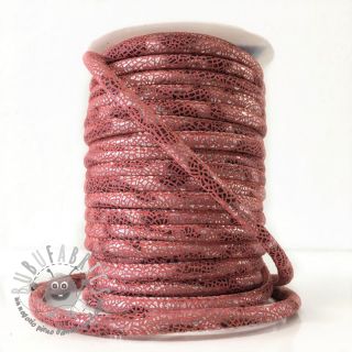 Cordoncino in tessuto scamosciato Glitter old pink