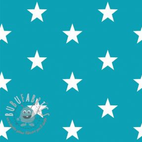 Tessuto di cotone Stars turquoise