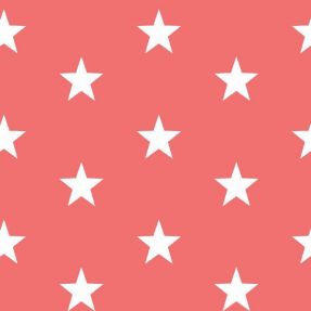 Cotton fabric Stars coral