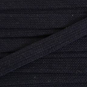 Cotton cord flat 20 mm black