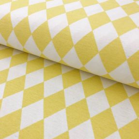 Decoration fabric Diamonds pastel yellow