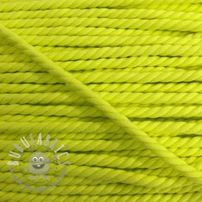 Cordino di cotone ritorto 5 mm neon yellow