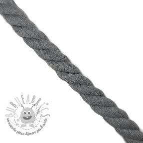 Cordino di cotone ritorto 2,5 cm light grey