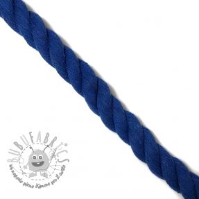 Cordino di cotone ritorto 2,5 cm cobalt