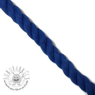 Cordino di cotone ritorto 2,5 cm cobalt