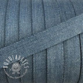 Cordino di cotone piatto 15 mm Denim baby blue