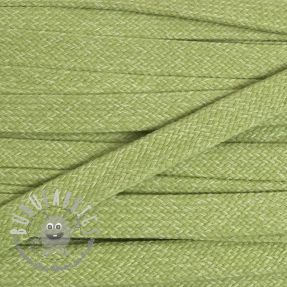 Cordino di cotone piatto 15 mm melange lime