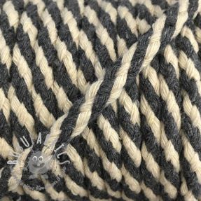 Cordino di cotone 5 mm grey ecru