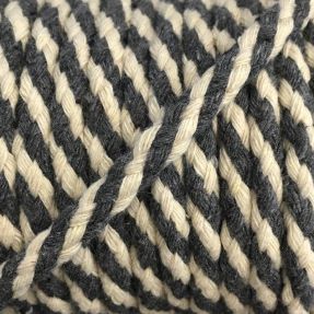 Cotton cord 5 mm grey ecru