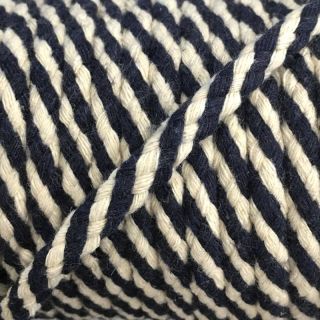 Cotton cord 5 mm dark blue ecru