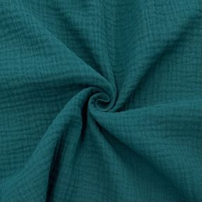 Double gauze/muslin dark cyan