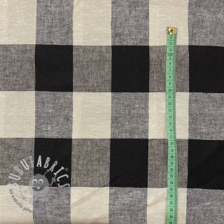 Viscosa con lino YARN DYED CHECK black