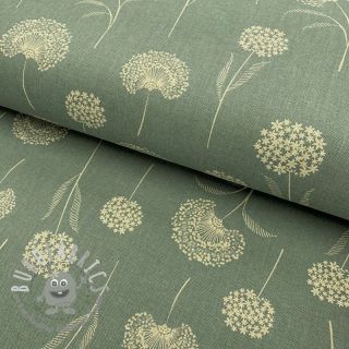 Tessuto decorativo Linenlook Elegant dandelion soft green