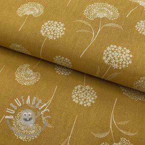 Tessuto decorativo Linenlook Elegant dandelion golden yellow