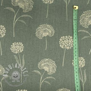 Tessuto decorativo Linenlook Elegant dandelion soft green