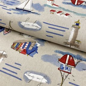 Decoration fabric Linenlook Sea shore coast