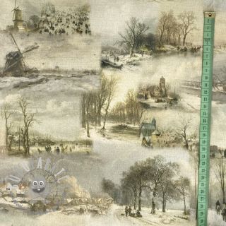 Tessuto decorativo Winter landscape digital print