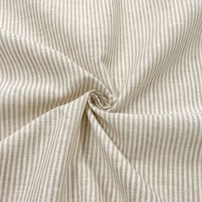 Linen cotton Lira medium stripe beige