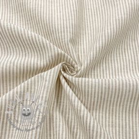 Lino con cotone Lira medium stripe beige