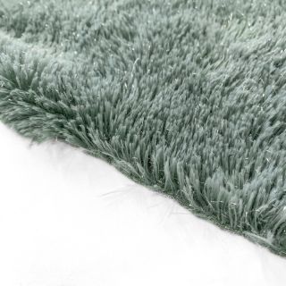 Faux fur LUREX SILVER old green