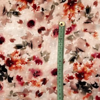 Viscose DOBBY Flowers digital print