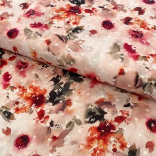 Viscose DOBBY Flowers digital print