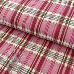 Mussola/Doppia garza Double sided CHECKS pink