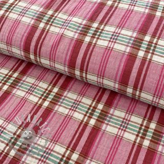 Mussola/Doppia garza Double sided CHECKS pink