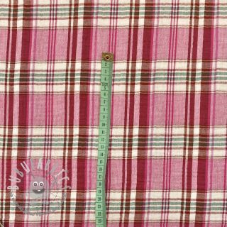 Mussola/Doppia garza Double sided CHECKS pink