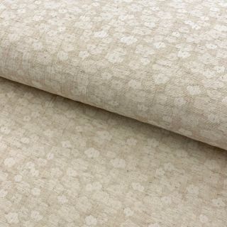 Linen viscose JACQUARD Clouds natural