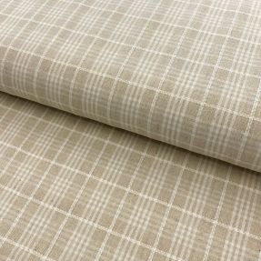 Linen viscose Check natural