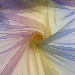 Tulle netting Rainbow glitter design C