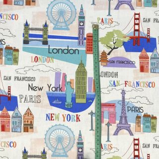 Decoration fabric premium Famous big city