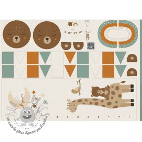 Tessuto decorativo Kids room deco PANEL linenlook digital print