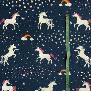 Decoration fabric premium GLOW IN THE DARK Starry unicorn