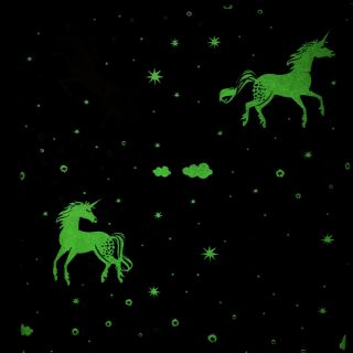 Decoration fabric premium GLOW IN THE DARK Starry unicorn