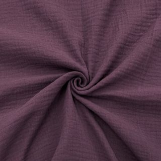 Double gauze/muslin aubergine