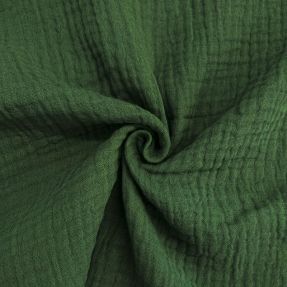 Double gauze/muslin dark green