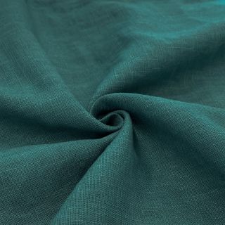 Linen enzyme washed dark cyan