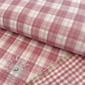 Mussola/Doppia garza Double sided CHECKS MINI mauve