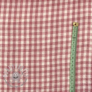 Mussola/Doppia garza Double sided CHECKS MINI mauve